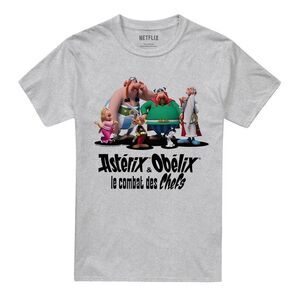 Asterix Unisex Adult Gauls Together T-Shirt / Heather Grey